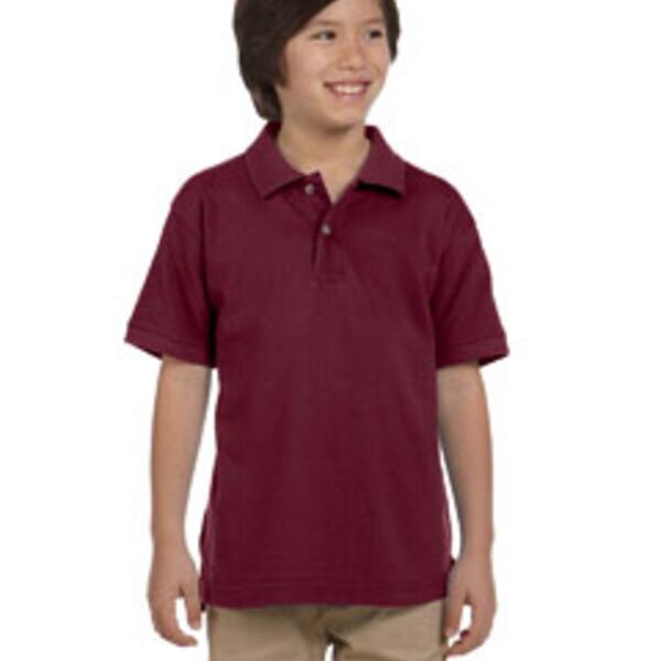 Youth 6 oz. Ringspun Cotton Piqué Short-Sleeve Polo T-Shirt Thumbnail