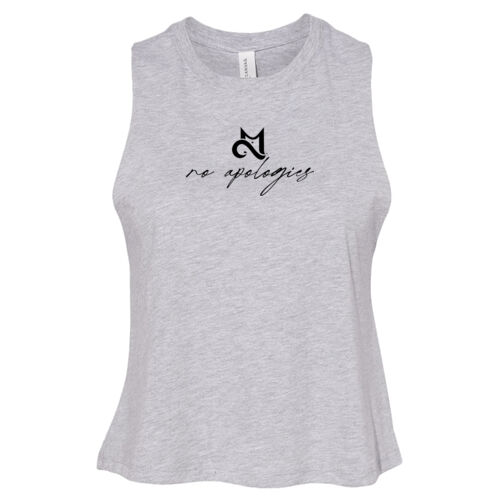 Mean Kitten "no apologies" Cropped Tank Top Thumbnail